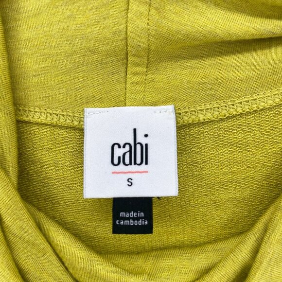 CAbi Top Womens Small Green Cowl Neck Long Sleeve Slouchy Stretch Knit Pullover - Picture 5 of 9